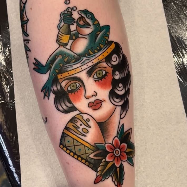 Traditional colour tattoo
